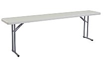 National Public Seating BT Series Folding Table, 29-1/2”H x 18”W x 96”D, Gray/Speckled Gray