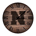 Imperial NCAA Rustic Wall Clock, 16”, University Of Nebraska