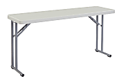 National Public Seating BT Series Folding Table, 29-1/2”H x 18”W x 60”D, Gray/Speckled Gray 1 thumbnail image