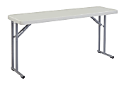 National Public Seating BT Series Folding Table, 29-1/2”H x 18”W x 60”D, Gray/Speckled Gray