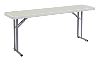 National Public Seating BT Series Folding Table, 29-1/2”H x 18”W x 72”D, Gray/Speckled Gray