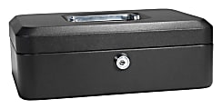 Barska 10 Key Lock Cash Box With Tray, 3 Compartments