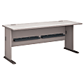 Bush Business Furniture Office Advantage Desk 72"W, Pewter/White Spectrum, Premium Installation