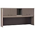 Bush Business Furniture Office Advantage Hutch 72"W, Pewter/Pewter, Premium Installation