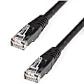 StarTech.com 8ft CAT6 Ethernet Cable - Black Molded Gigabit CAT 6 Wire - 100W PoE RJ45 UTP 650MHz - Category 6 Network Patch Cord UL/TIA - 8ft Black CAT6 up to 160ft - 650MHz - 100W PoE - 8 foot UL ETL verified