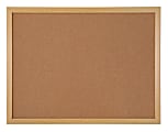 Office Depot® Brand Cork Bulletin Board, 18" x 24", Wood Frame With Light Oak Finish