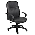 Boss Office Products Ergonomic Mid-Back Leather Chair, Black 1 thumbnail image