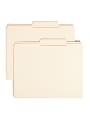 Smead® Guide 2/5-Cut File Folders, Letter Size (8 1/2" x 11"), Manila, Box Of 100