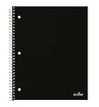 Office Depot® Brand Stellar Poly Notebook, 8" x 10 1/2", 1 Subject, Wide Ruled, 100 Sheets, Black