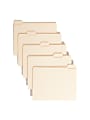 Smead® Reinforced Tab Manila File Folders, Letter Size, 1/5 Cut, Pack Of 100