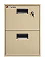 Sentry®Safe Fire-/Water-Resistant Letter-/Legal-Size Vertical File Cabinet, 2-Drawer, 27 3/4"H x 18 1/4"W x 21"D, Putty