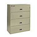 Sentry®Safe Fire-Resistant Letter-/Legal-Size Lateral File Cabinet, 4-Drawer, 53 5/8"H x 42 13/16"W x 20 1/2"D, Putty, White Glove Delivery