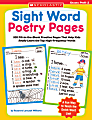 Scholastic Sight Word Poetry Pages