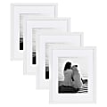 Uniek DesignOvation Gallery Picture Frame Set, 14 15/16 x 11 15/16" With Mat, White Decorative Modern, Set Of 4 1 thumbnail image