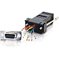 C2G RJ45 to DB9 Female Modular Adapter - Black - 1 x RJ-45 - 1 x DB-9 Female - Black - 1 Each 1 thumbnail image