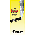 Pilot® Better™ Ballpoint Pens, Fine Point, 0.7 mm, Black Barrel, Black Ink, Pack Of 12 1 thumbnail image