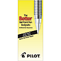 Pilot® Better™ Ballpoint Pens, Fine Point, 0.7 mm, Black Barrel, Black Ink, Pack Of 12