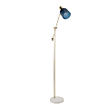 Lumisource Marcel Contemporary Floor Lamp, White/Gold/Blue