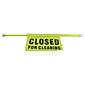 Impact Products Closed For Cleaning Safety Sign Pole - 1 Each - Closed for Cleaning Print/Message - 42" Width x 11.3" Height - Rectangular Shape - Flexible, Adjustable - Vinyl - Fluorescent Yellow, Fluorescent Green 1 thumbnail image