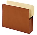 Pendaflex® End Tab Pockets, 3 1/2" Expansion, Letter, Brown, Pack Of 10
