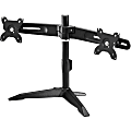 Amer Mounts Stand Based Dual Monitor Mount for two 15"-24" LCD/LED Flat Panel Screens - Supports up to 26.5lb monitors, +/- 20 degree tilt, and VESA 75/100