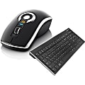 Air Mouse® Wireless Keyboard & Mouse, Contoured/Curved Full Size Keyboard, Ambidextrous Optical/Air Mouse