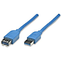 Manhattan USB 3.0 Extension Cable, 6.56', Blue