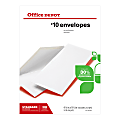 Office Depot® Brand #10 Envelopes, Gummed Seal, 30% Recycled, White, Box Of 500