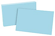 Esselte® Color Blank Index Cards, 5" x 8", Blue, Pack Of 100