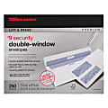 Office Depot® Brand #9 Lift & Press™ Premium Security Envelopes, Double-Window, Self Seal, 100% Recycled, White, Box Of 250