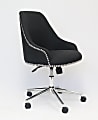 Boss Office Products Carnegie Fabric Mid-Back Desk Chair, Black/Chrome