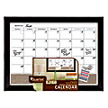 Quartet® Magentic Cork/Non-Magnetic Dry-Erase/Calendar/Planning Board, 17" x 23", Champagne/Espresso Wood Frame