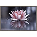 Amanti Art Padmasana (Lotus Flower) by Fabien Bravin Framed Canvas Wall Art Print, 23" x 16", Graywash