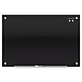 Quartet Infinity® Magnetic Glass Marker Unframed Whiteboard, 72" x 48", Black