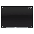 Quartet Infinity® Magnetic Glass Marker Unframed Whiteboard, 96" x 48", Black