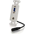 C2G Decora Style HD15 VGA+ Wall Plate Insert 1 thumbnail image