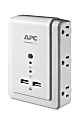 APC SurgeArrest 6-Outlet 2-USB Wall-Mounted Surge Protector, White, P6WU2 1 thumbnail image