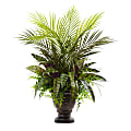Nearly Natural Mixed Areca Palm, Fern & Peacock 27”H Artificial Plant With Planter, 27”H x 22”W x 21”D, Green 1 thumbnail image