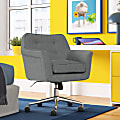 Serta® Ashland Mid-Back Office Chair, Winter River Gray/Chrome