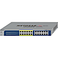 Netgear ProSafe Plus JGS524PE Ethernet Switch - 24 Ports - 10/100/1000Base-T - 2 Layer Supported - Desktop - Lifetime Limited Warranty 1 thumbnail image