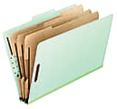 Pendaflex® Pressboard Classification Folders, 3" Expansion, Letter Size, Light Green, Box Of 10 Folders 1 thumbnail image