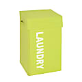 Honey-Can-Do Graphic Pop-up Square Laundry Hamper with Lid, 23 1/2"H x 14"W x 14"L, Lime Green