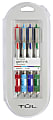 TUL® Retractable Gel Pens, Medium Point, 0.7 mm, Silver Barrel, Red/Sky Blue/Blue/Green Inks, Pack Of 4 Pens 1 thumbnail image