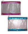 Inkology Transparent Binder Pencil Pouches, 10" x 7", Assorted Colors, Pack Of 12 Pouches 1 thumbnail image