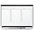 Quartet® Prestige™ 2 Total Erase® 3 Month Calendar Dry-Erase Whiteboard, 36" x 24", Aluminum Frame With Graphite Finish