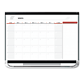 Quartet® Prestige™ 2 Total Erase® Magnetic Project Planner/Monthly Calendar Dry-Erase Whiteboard, 36" x 24", Aluminum Frame With Graphite Finish