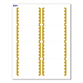 Avery® Adhesive Name Badges, S00-EY3-PRFNB10, Rectangle, 2-1/3" x 3-3/8", Matte White, Preprinted Gold Dots Edge Design, Pack Of 80 1 thumbnail image