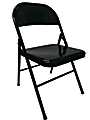 Realspace® Metal Folding Chairs, Black, Set Of 4 Chairs 1 thumbnail image