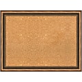 Amanti Art Manhattan Narrow Non-Magnetic Cork Bulletin Board, 32" x 24", Natural, Bronze Wood Frame 1 thumbnail image