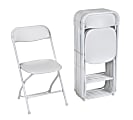 Cosco Classic Collection Resin Folding Chair, White/White, Pack Of 8 1 thumbnail image